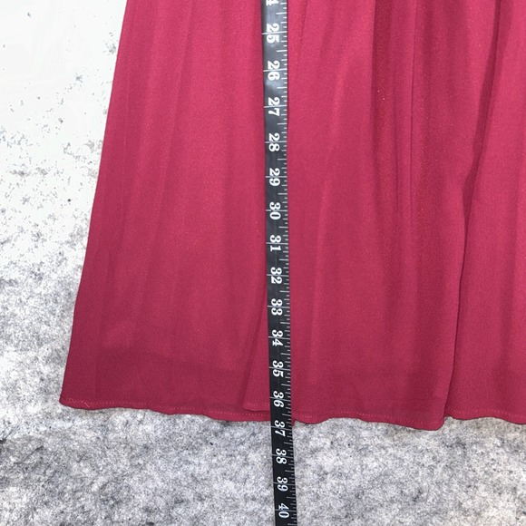 Mondschein Cocktail‎ Dress Women's Medium Maroon Satin Floral Lace Elegant Party - Picture 3 of 9